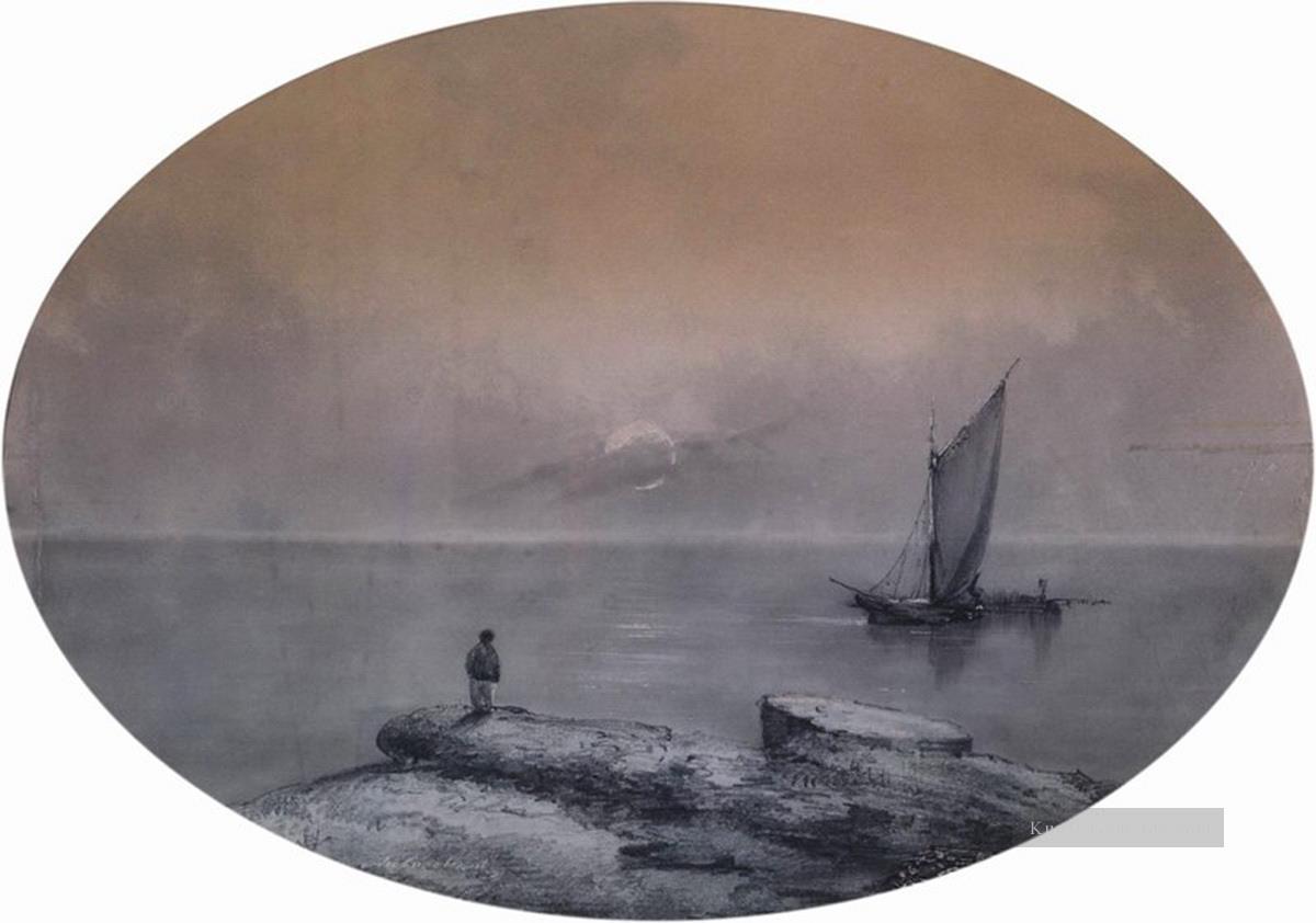 Ivan Aivazovsky auf dem Meer Seestücke Ölgemälde